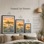 Moremi - Botswana - Travel Wall Art Deco Poster Print - Travel Art Poster Print