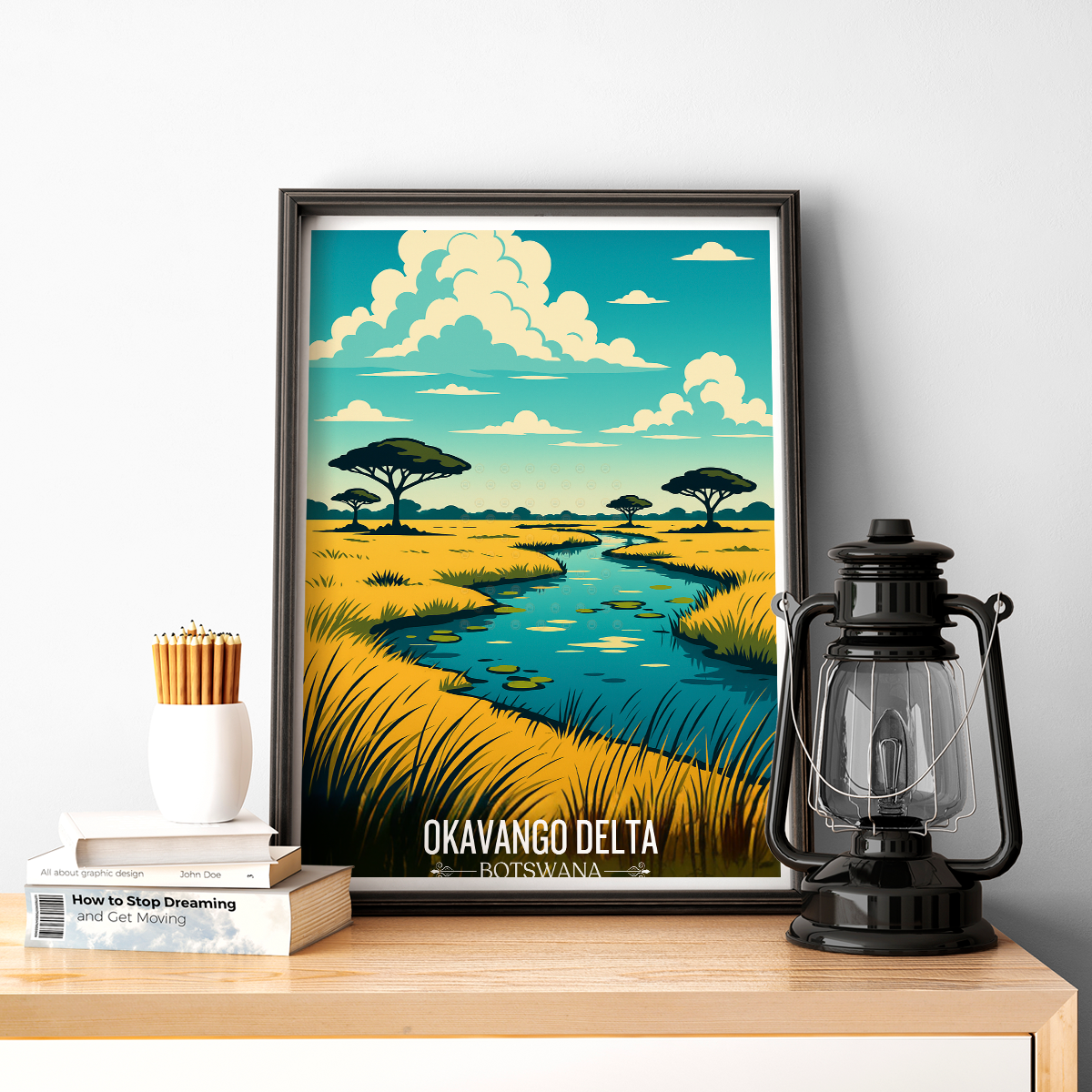 Okavango Delta - Botswana - Travel Wall Art Deco Poster Print - Travel Art Poster Print