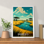 Okavango Delta - Botswana - Travel Wall Art Deco Poster Print - Travel Art Poster Print