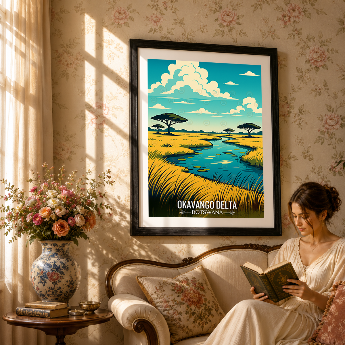 Okavango Delta - Botswana - Travel Wall Art Deco Poster Print - Travel Art Poster Print
