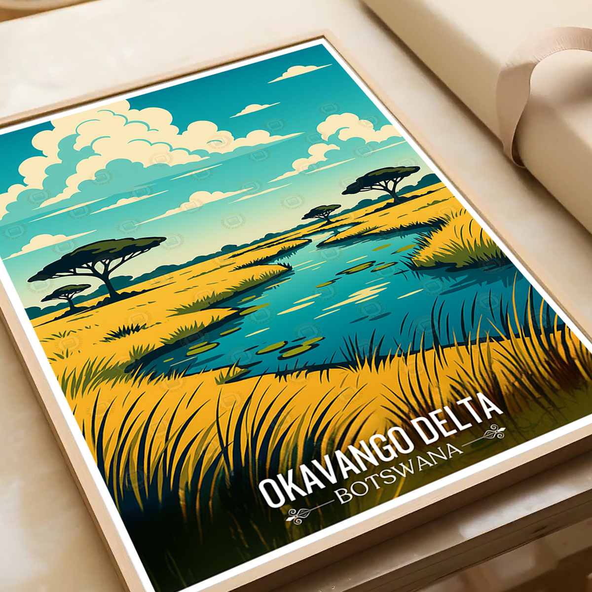 Okavango Delta - Botswana - Travel Wall Art Deco Poster Print - Travel Art Poster Print