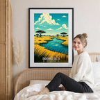 Okavango Delta - Botswana - Travel Wall Art Deco Poster Print - Travel Art Poster Print