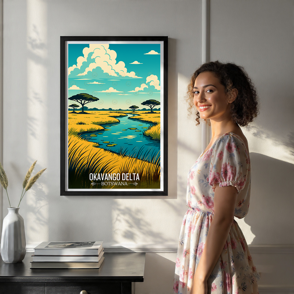 Okavango Delta - Botswana - Travel Wall Art Deco Poster Print - Travel Art Poster Print