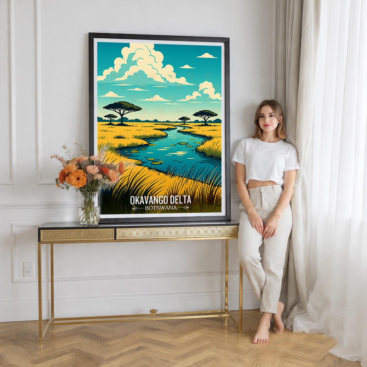 Okavango Delta - Botswana - Travel Wall Art Deco Poster Print - Travel Art Poster Print