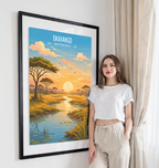 Okavango - Botswana - Travel Wall Art Deco Poster Print - Travel Art Poster Print