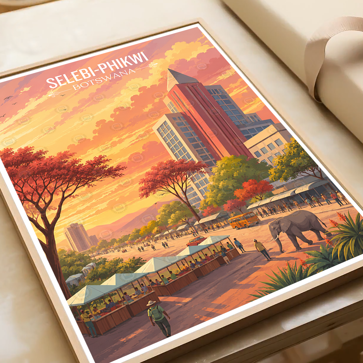 Selebi-Phikwi - Botswana - Travel Wall Art Deco Poster Print - Travel Art Poster Print