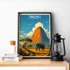 Tsodilo Hills - Botswana - Travel Wall Art Deco Poster Print - Travel Art Poster Print