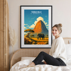 Tsodilo Hills - Botswana - Travel Wall Art Deco Poster Print - Travel Art Poster Print