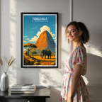 Tsodilo Hills - Botswana - Travel Wall Art Deco Poster Print - Travel Art Poster Print