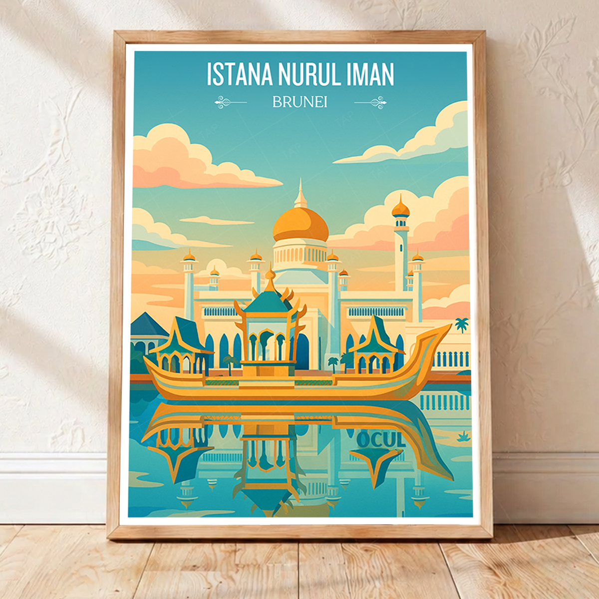 Istana Nurul Iman - Brunei - Travel Wall Art Print - Art Print - Travel Art Poster