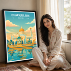 Istana Nurul Iman - Brunei - Travel Wall Art Print - Art Print - Travel Art Poster