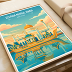 Istana Nurul Iman - Brunei - Travel Wall Art Print - Art Print - Travel Art Poster
