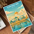 Istana Nurul Iman - Brunei - Travel Wall Art Print - Art Print - Travel Art Poster