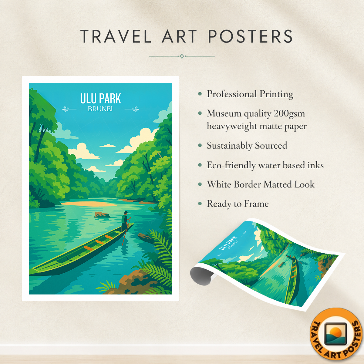 Ulu Park - Brunei - Travel Wall Art Print - Art Print - Travel Art Poster