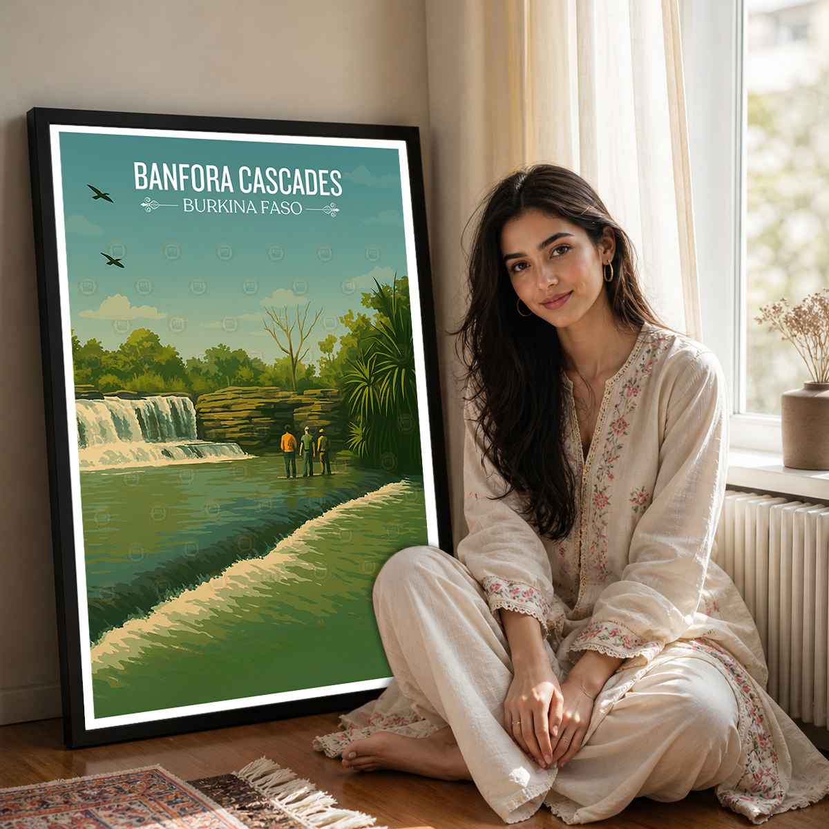 Banfora Cascades - Burkina Faso - Travel Wall Poster Print Home Deco - Travel Art Poster Print