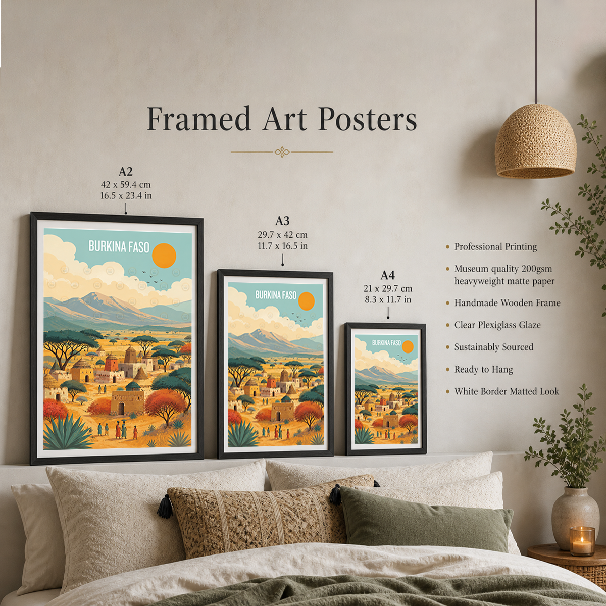 Burkina Faso - Travel Wall Poster Print Home Deco - Travel Art Poster Print