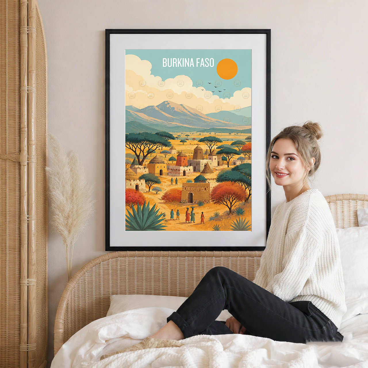 Burkina Faso - Travel Wall Poster Print Home Deco - Travel Art Poster Print