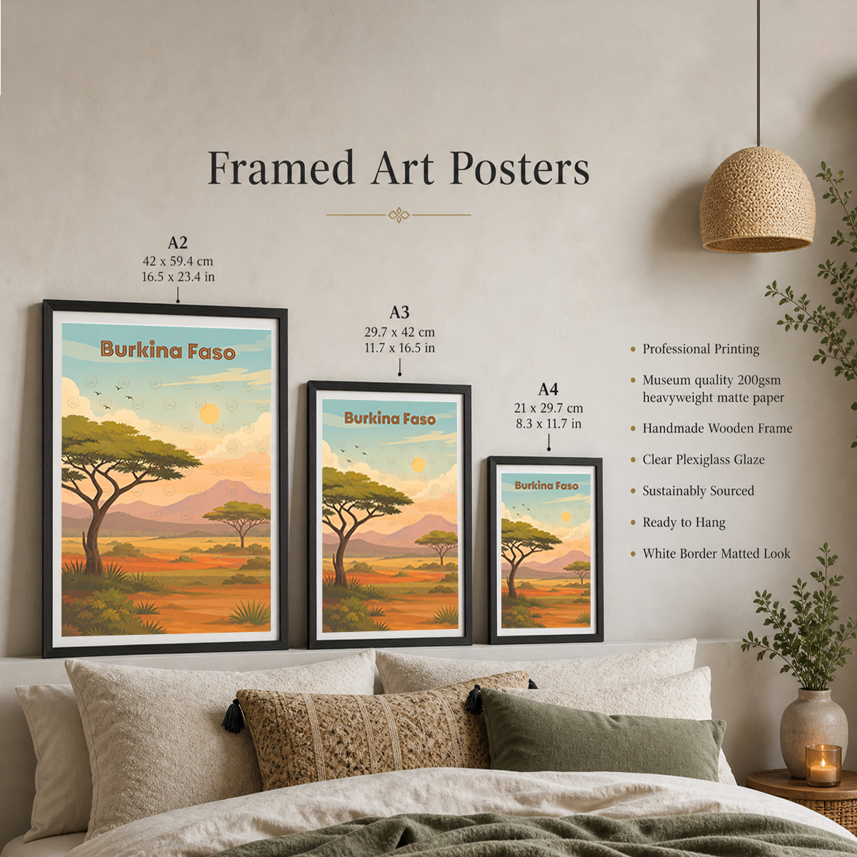 Burkina Faso - Travel Wall Poster Print Home Deco - Travel Art Poster Print