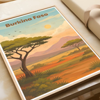 Burkina Faso - Travel Wall Poster Print Home Deco - Travel Art Poster Print