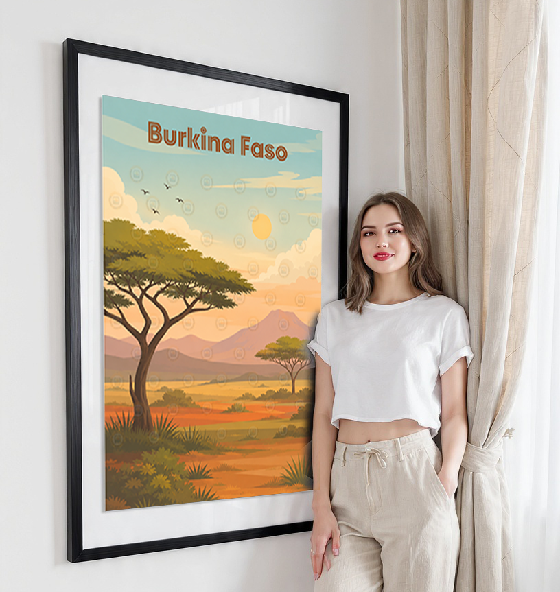 Burkina Faso - Travel Wall Poster Print Home Deco - Travel Art Poster Print