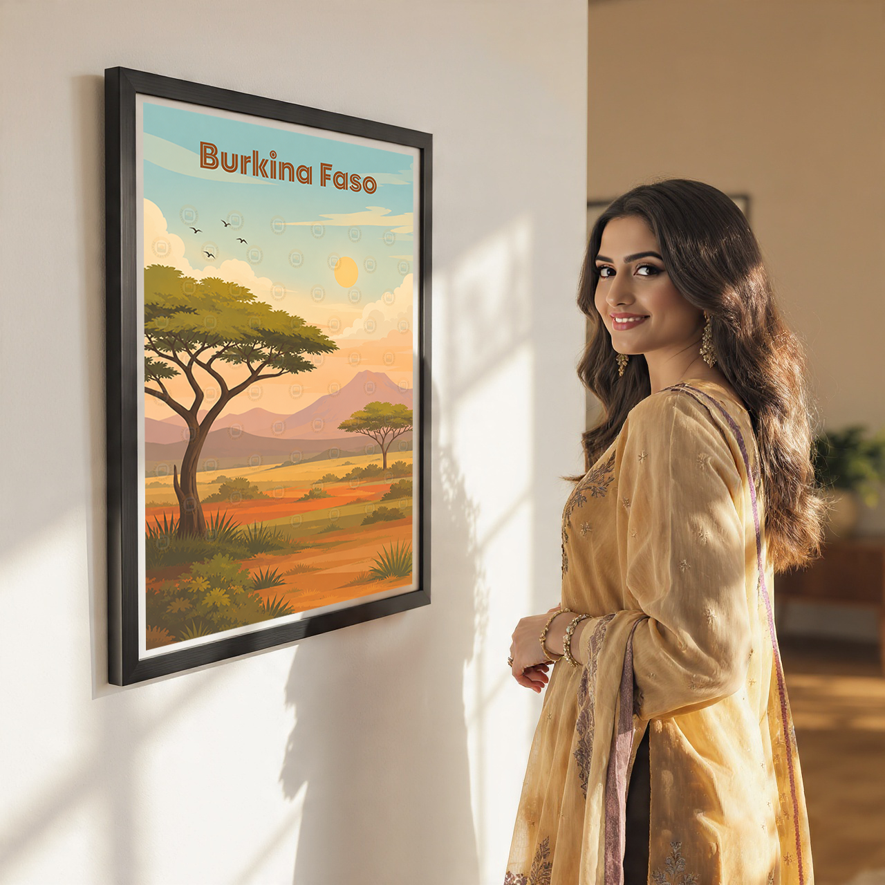 Burkina Faso - Travel Wall Poster Print Home Deco - Travel Art Poster Print