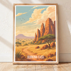 Burkina Faso - Travel Wall Poster Print Home Deco - Travel Art Poster Print