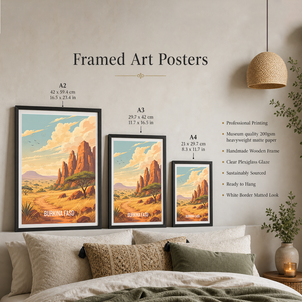 Burkina Faso - Travel Wall Poster Print Home Deco - Travel Art Poster Print