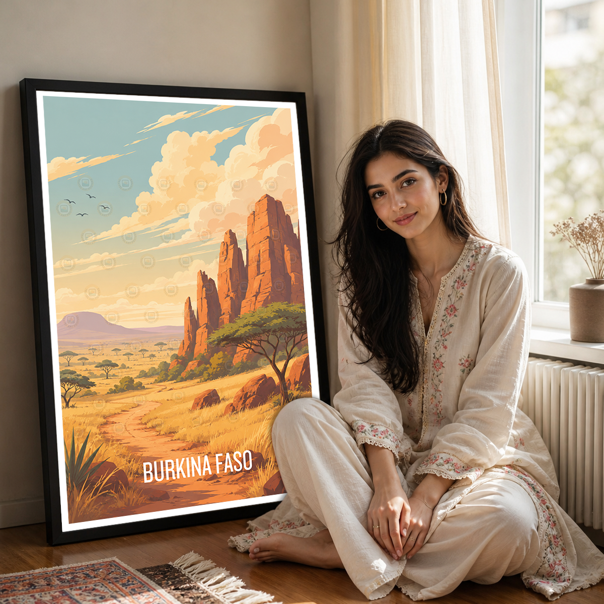 Burkina Faso - Travel Wall Poster Print Home Deco - Travel Art Poster Print