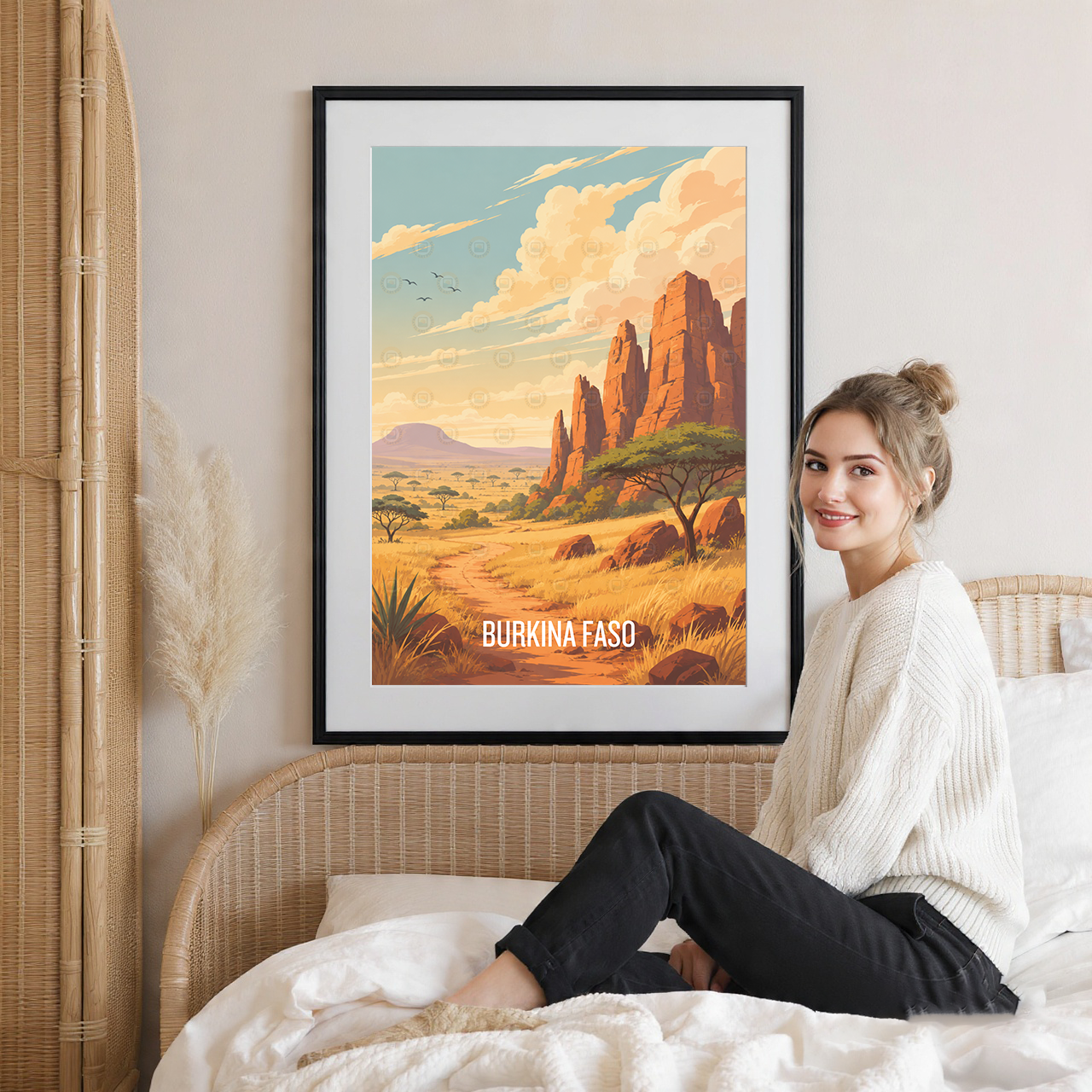 Burkina Faso - Travel Wall Poster Print Home Deco - Travel Art Poster Print