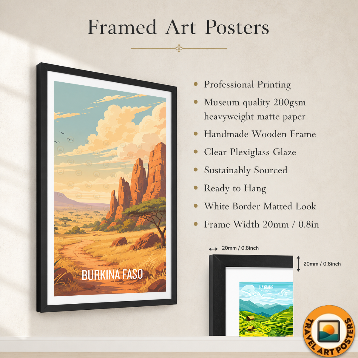 Burkina Faso - Travel Wall Poster Print Home Deco - Travel Art Poster Print