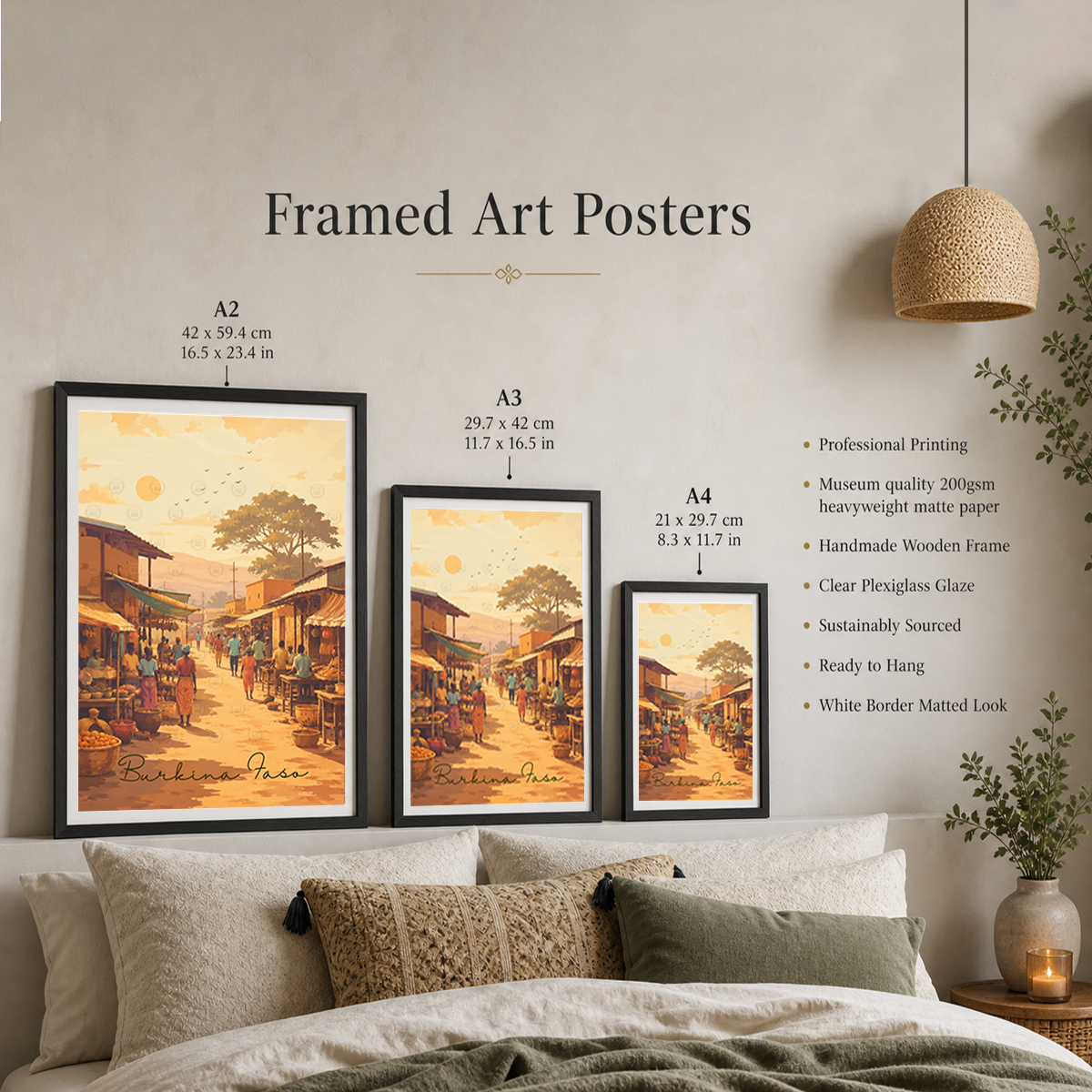 Burkina Faso - Travel Wall Poster Print Home Deco - Travel Art Poster Print