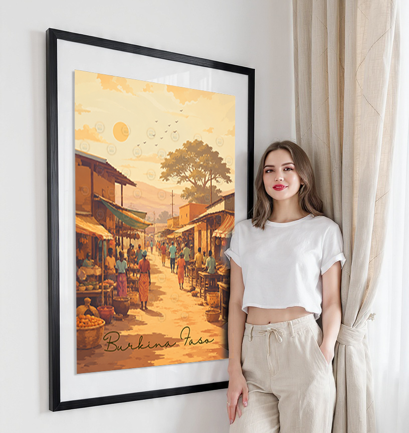 Burkina Faso - Travel Wall Poster Print Home Deco - Travel Art Poster Print