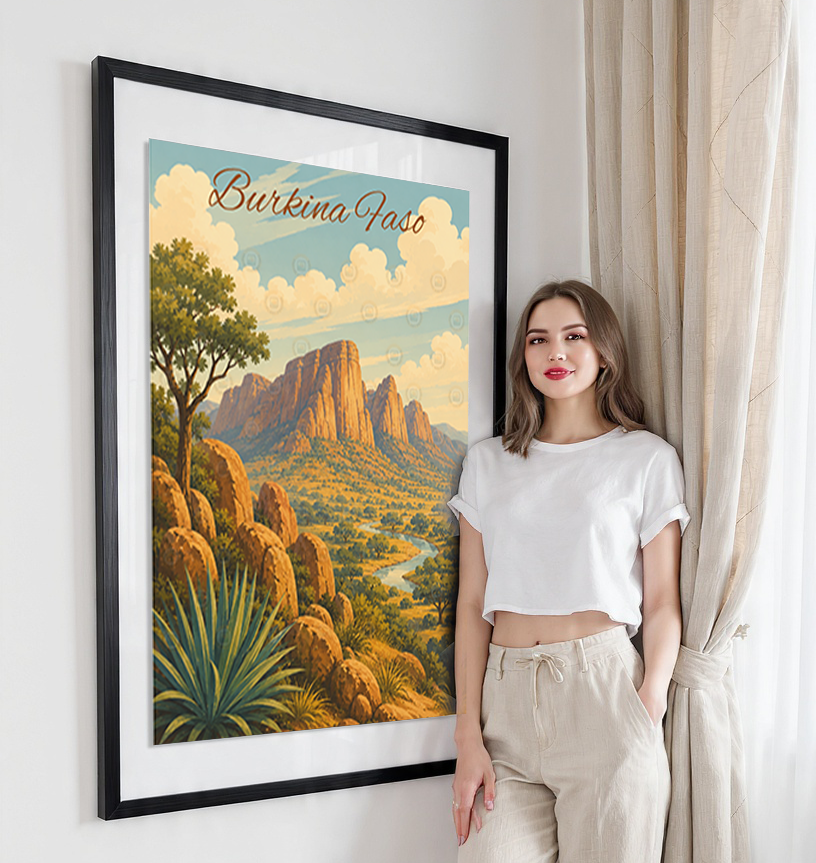Burkina Faso - Travel Wall Poster Print Home Deco - Travel Art Poster Print