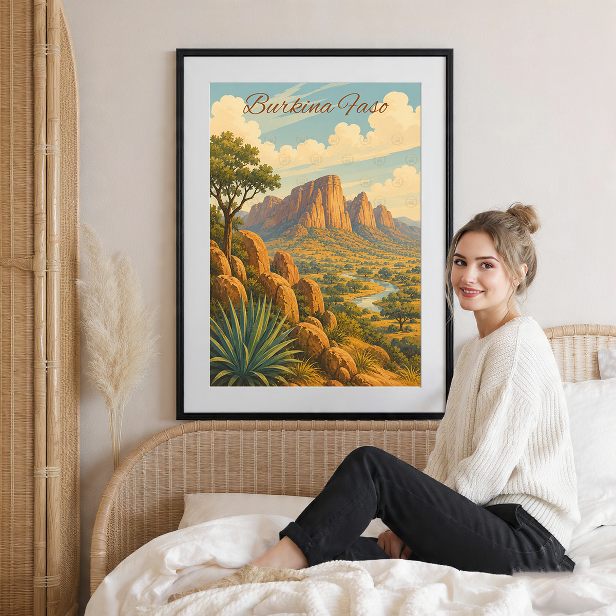 Burkina Faso - Travel Wall Poster Print Home Deco - Travel Art Poster Print