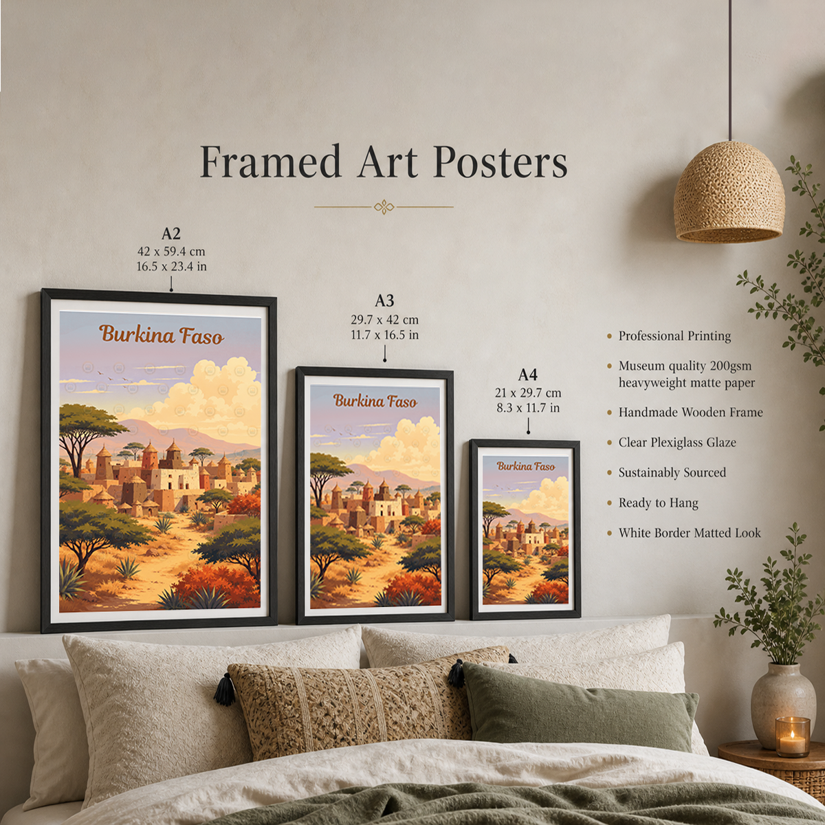 Burkina Faso - Travel Wall Poster Print Home Deco - Travel Art Poster Print