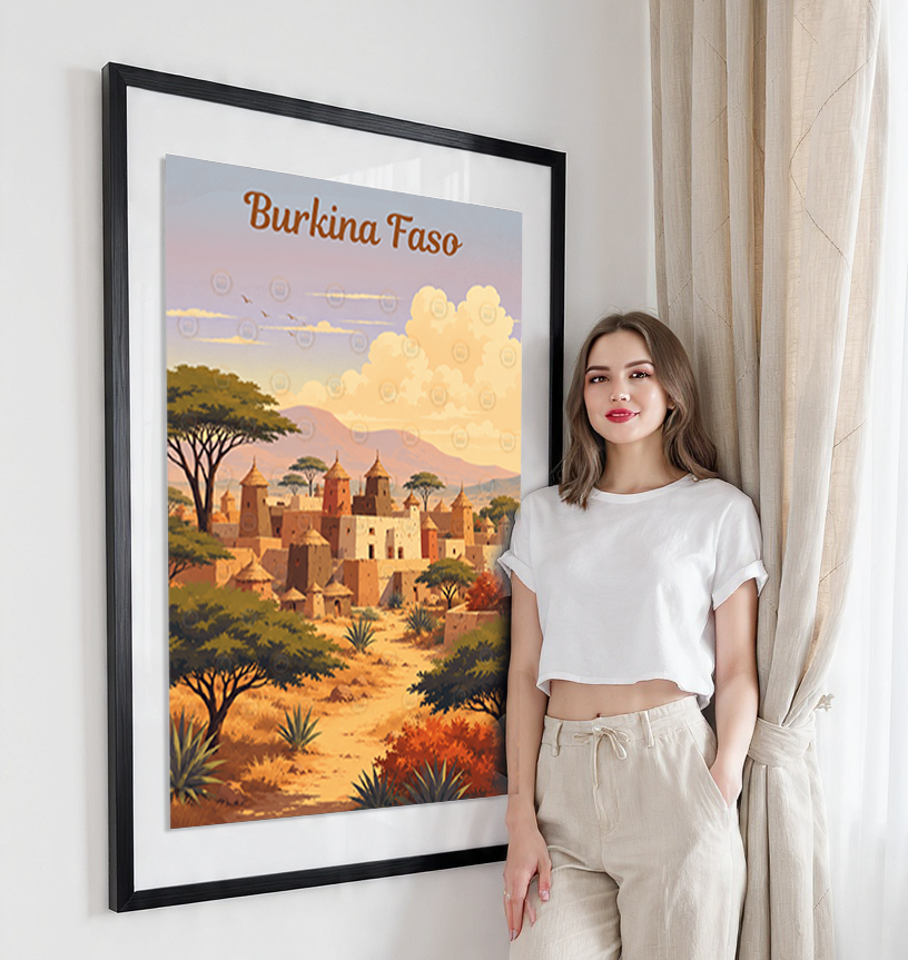 Burkina Faso - Travel Wall Poster Print Home Deco - Travel Art Poster Print