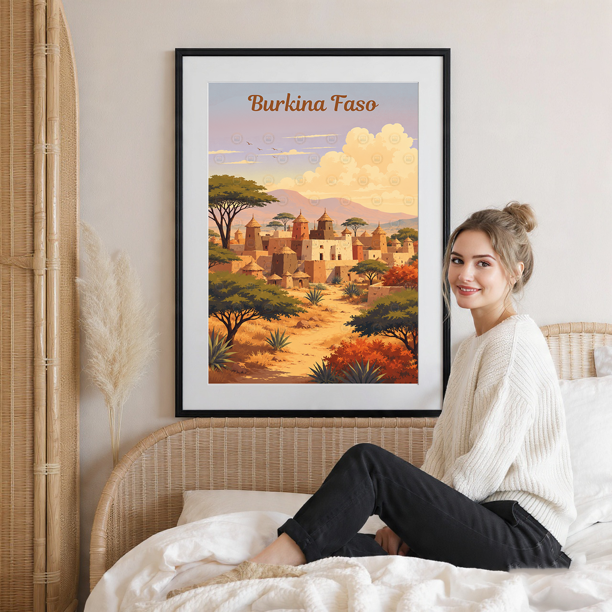 Burkina Faso - Travel Wall Poster Print Home Deco - Travel Art Poster Print