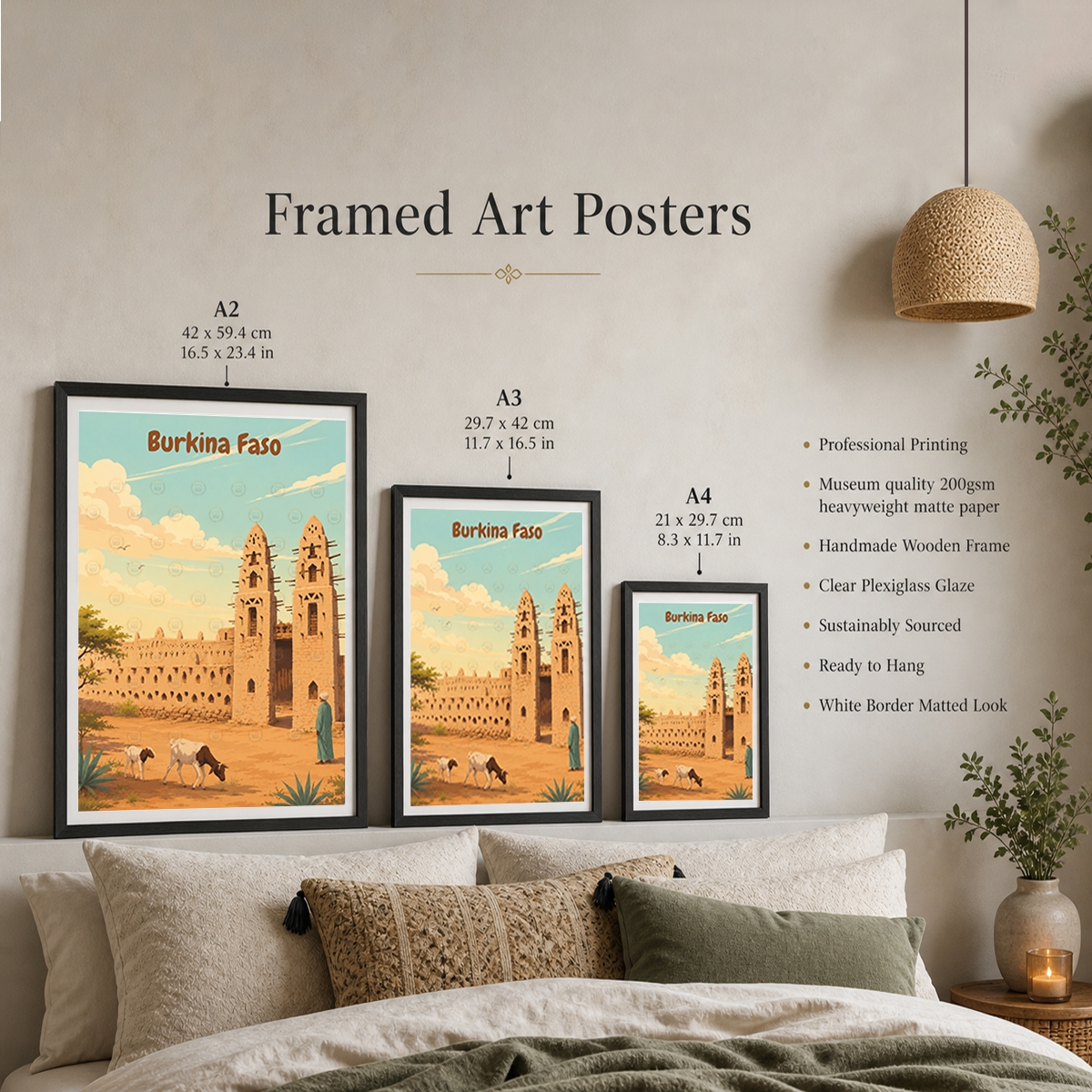 Burkina Faso - Travel Wall Poster Print Home Deco - Travel Art Poster Print