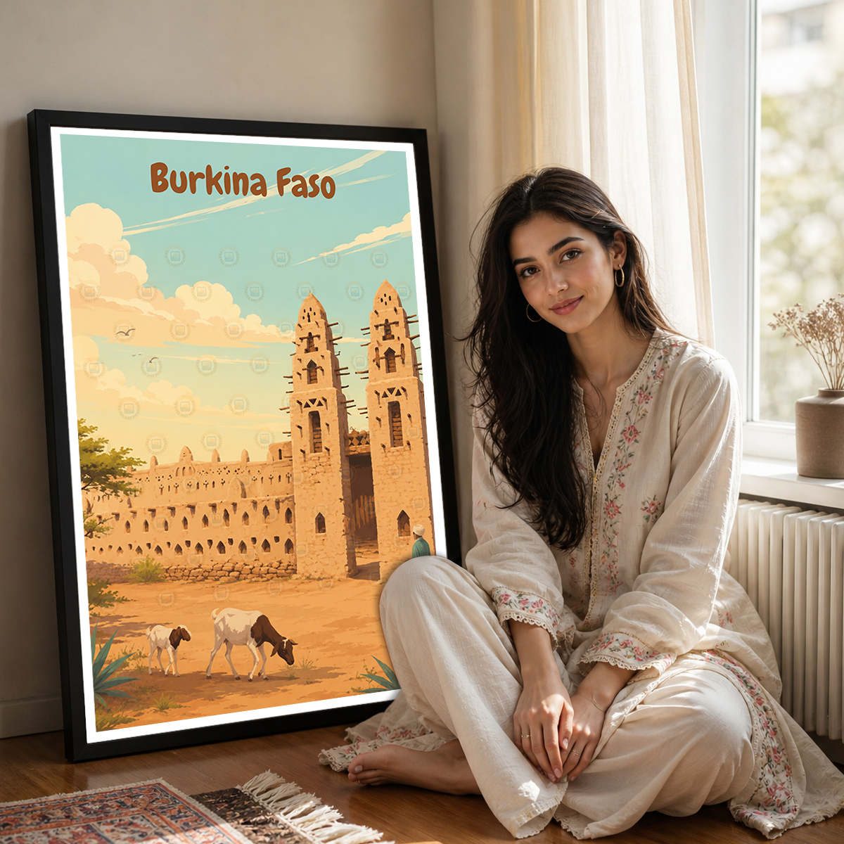 Burkina Faso - Travel Wall Poster Print Home Deco - Travel Art Poster Print