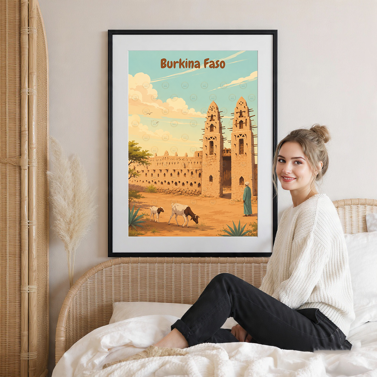 Burkina Faso - Travel Wall Poster Print Home Deco - Travel Art Poster Print