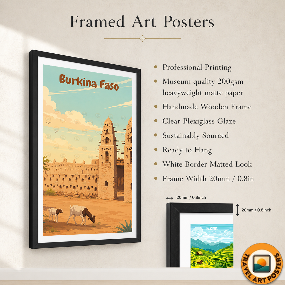 Burkina Faso - Travel Wall Poster Print Home Deco - Travel Art Poster Print