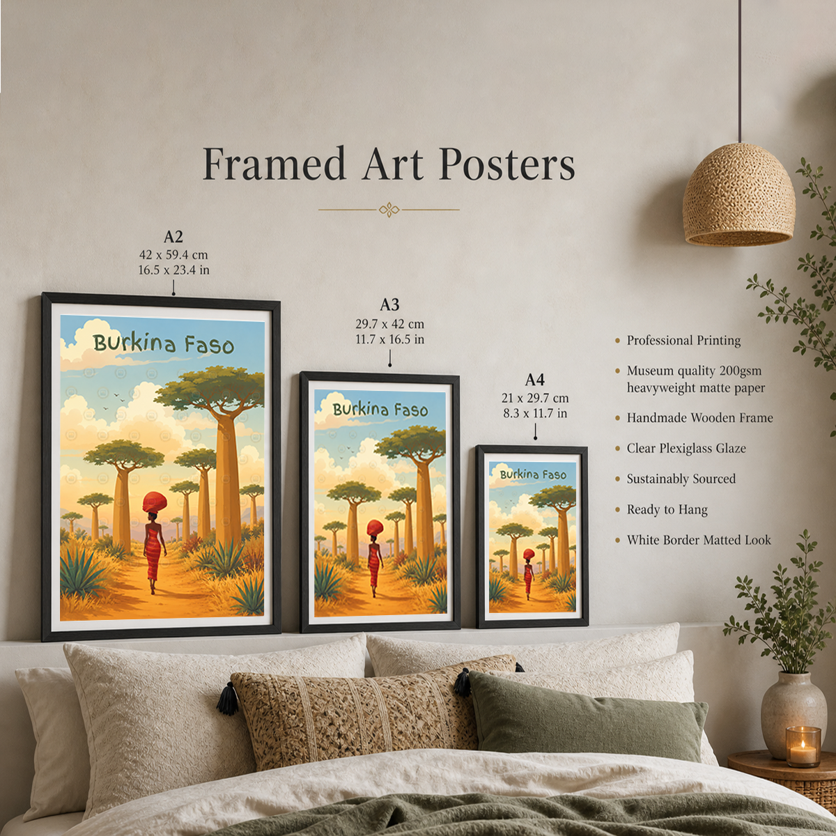 Burkina Faso - Travel Wall Poster Print Home Deco - Travel Art Poster Print