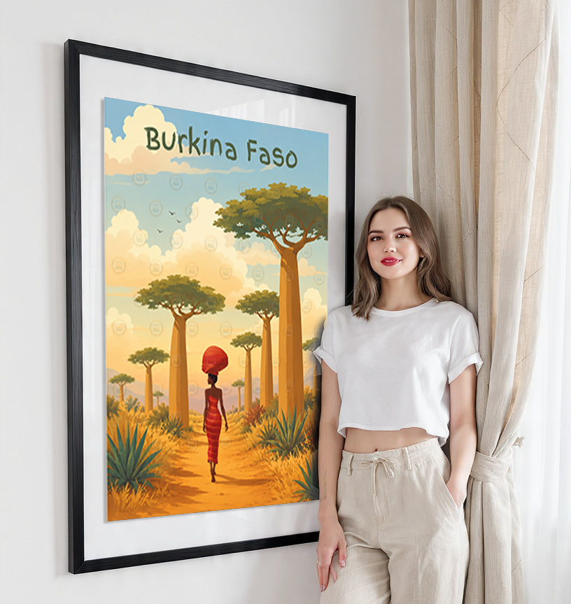Burkina Faso - Travel Wall Poster Print Home Deco - Travel Art Poster Print