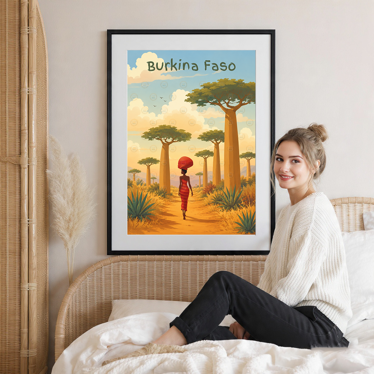 Burkina Faso - Travel Wall Poster Print Home Deco - Travel Art Poster Print
