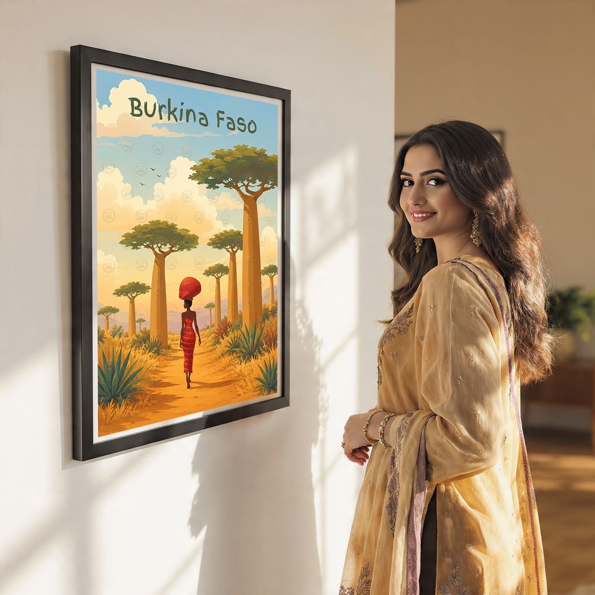 Burkina Faso - Travel Wall Poster Print Home Deco - Travel Art Poster Print