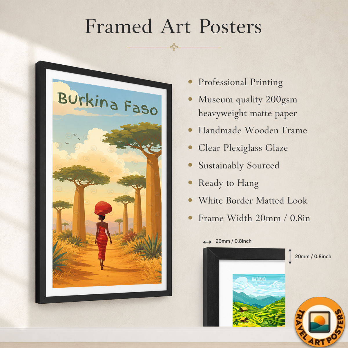 Burkina Faso - Travel Wall Poster Print Home Deco - Travel Art Poster Print