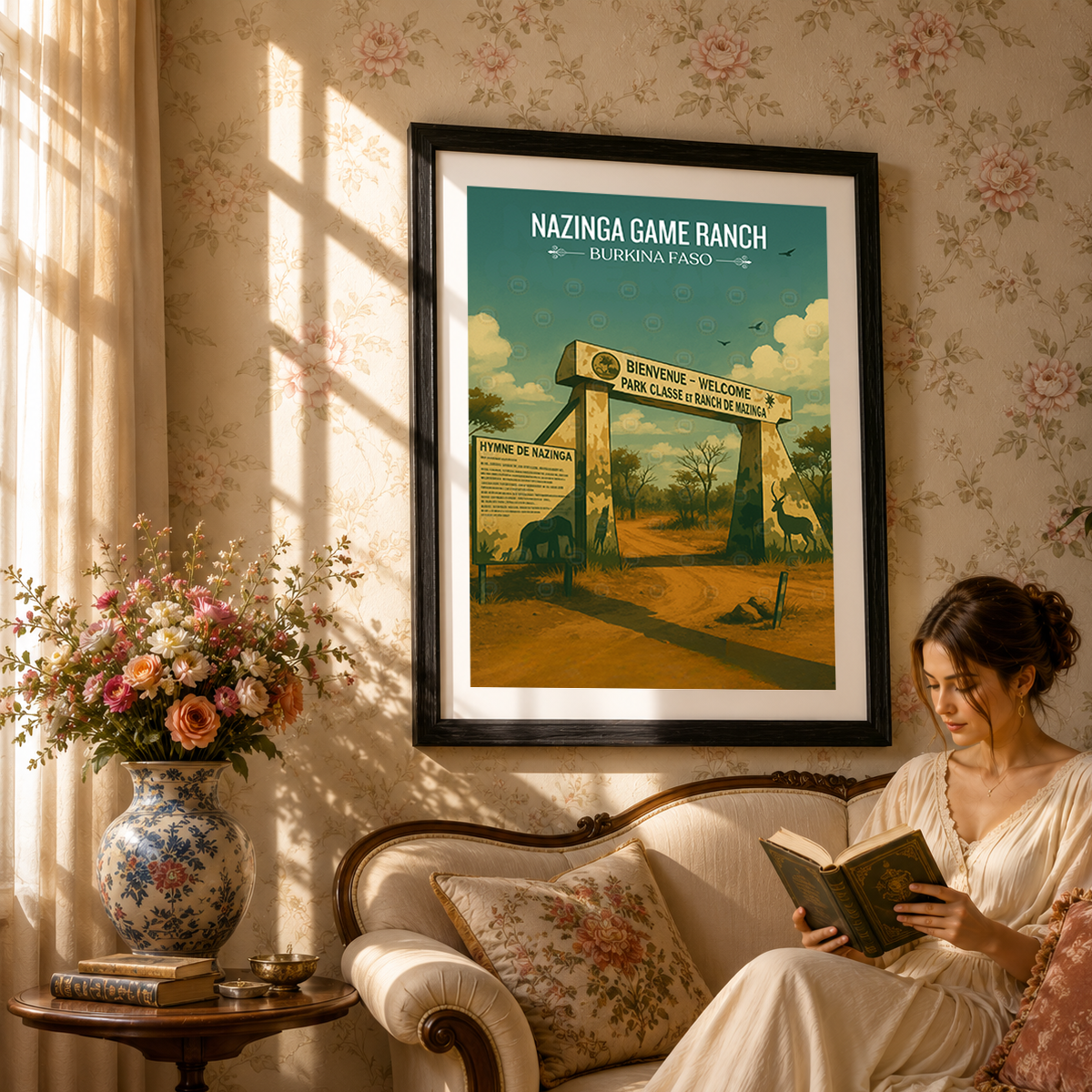 Nazinga Game Ranch - Burkina Faso - Travel Wall Poster Print Home Deco - Travel Art Poster Print