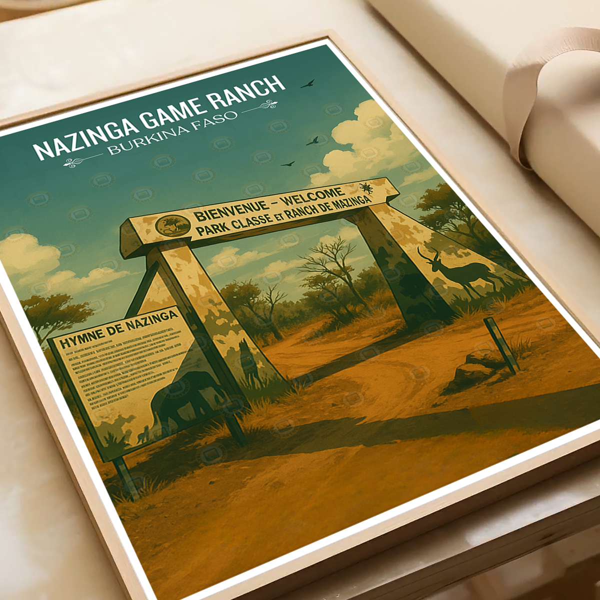 Nazinga Game Ranch - Burkina Faso - Travel Wall Poster Print Home Deco - Travel Art Poster Print