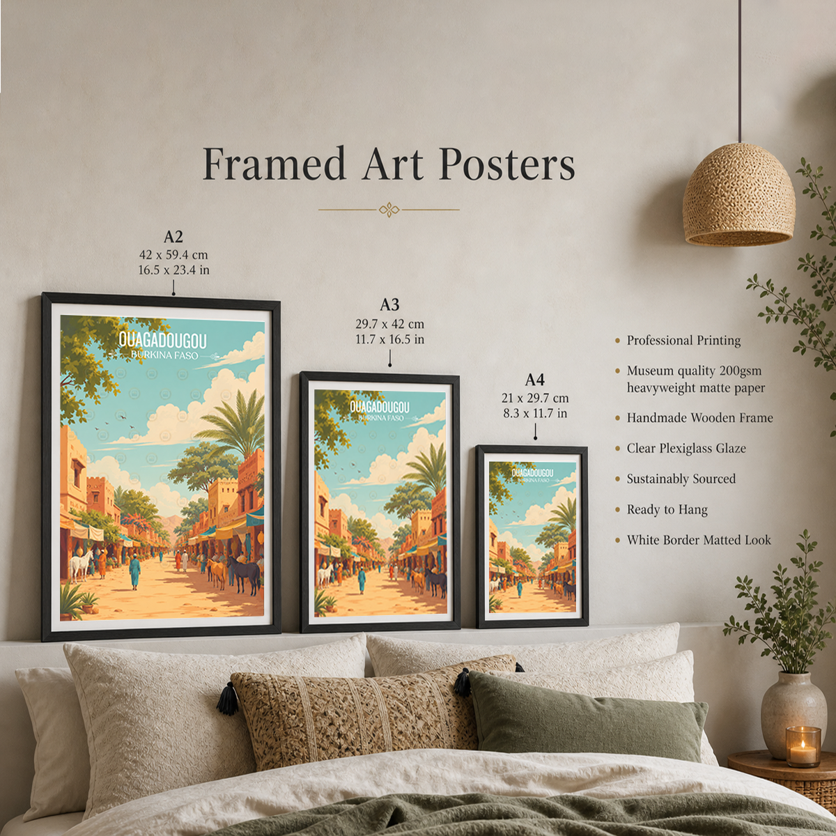 Ouagadougou - Burkina Faso - Travel Wall Poster Print Home Deco - Travel Art Poster Print