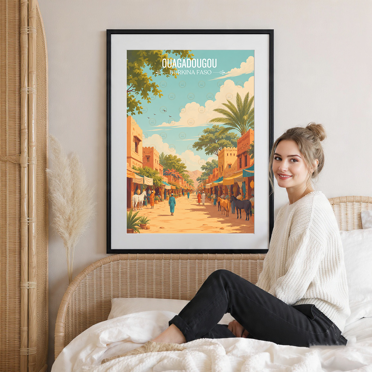 Ouagadougou - Burkina Faso - Travel Wall Poster Print Home Deco - Travel Art Poster Print